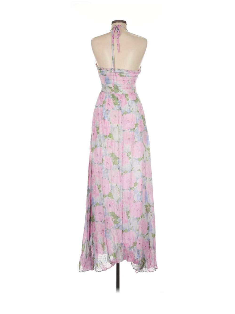 LoveShackFancy Pink Floral Halter Maxi Dress - Picture 3 of 6